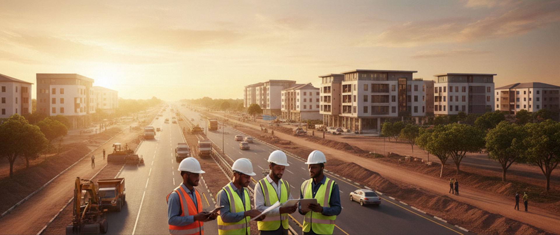 Main hero background showing large scale construction