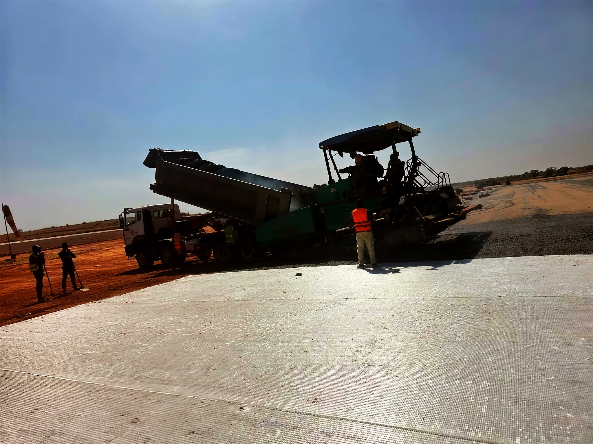Mise en œuvre sur plateforme béton